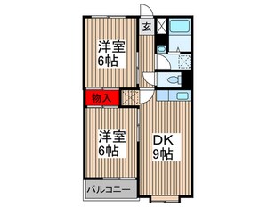 グリ―ンハイツミヤノの物件間取画像